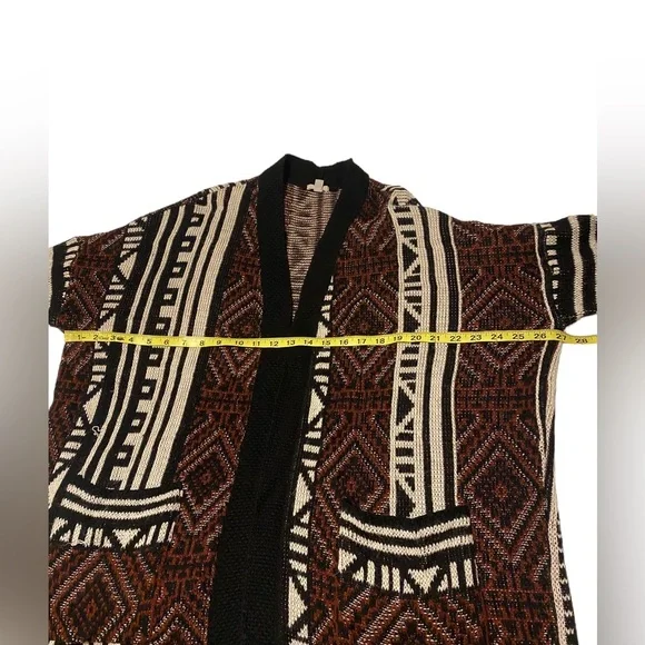 Ecote Urban Outfitter Open Front Cardigan Women Large Geometric Multicolor comfy - Picture 7 of 16